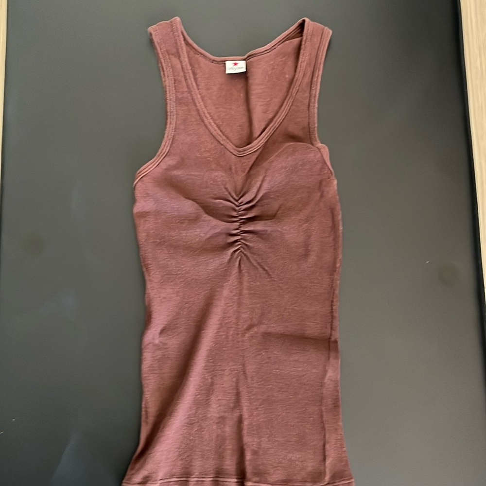 rhyme brown tank top